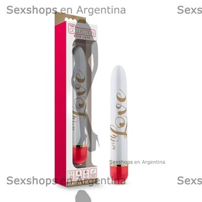 Vibrador de 7 pulgadas rigido rojo